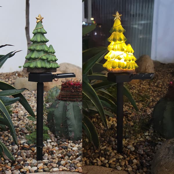 Juledekorasjon Solcellegresslampe Hagejuletre Dekor