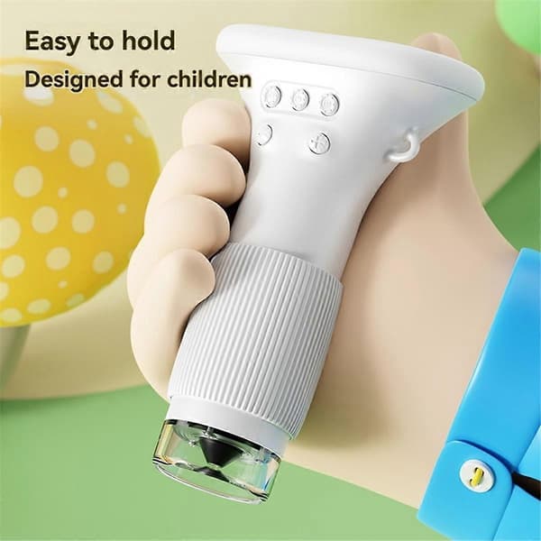 1000X Kids Optical Microscope Mini Magnifier with 8 LED Lights Mini Digital Microscope for Education