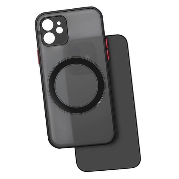 Magnetic Phone Case for iPhone Skin Feel Wireless Charging Phone Protective Case All-inclusive Drop Protection Black for iPhone 11