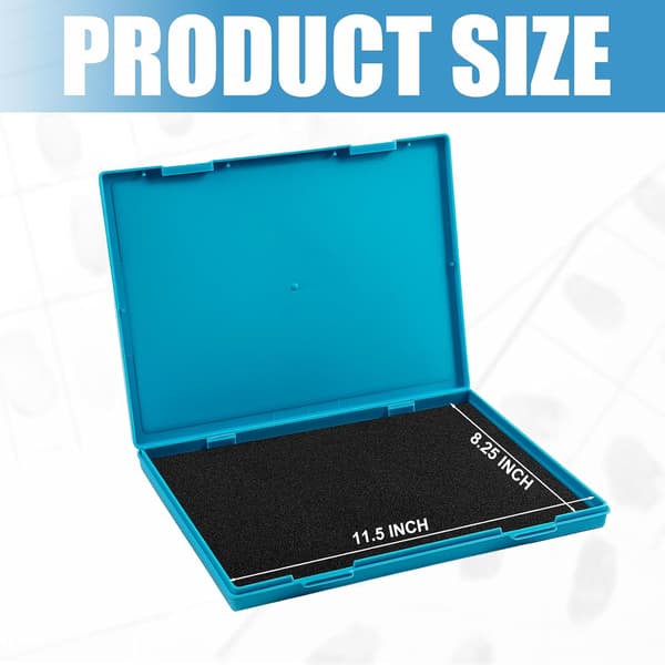 8,25\" x 11,5\" Ekstra Stor Sort Blækstempelpude Industriel Filt - Black
