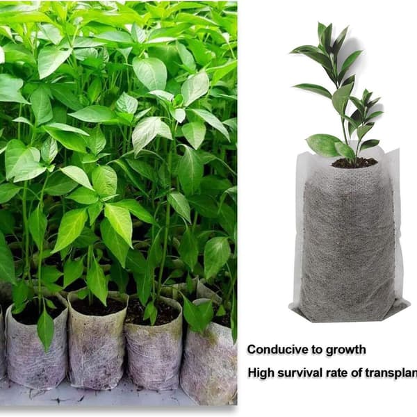400 Pieces Biodegradable Seed Bags, Woven Planters