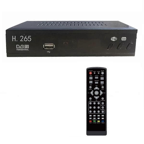 DVB T2 HEVC 265 Digital TV-mottaker DVB-T2 265 1080P HD-dekoder USB Terrestrisk TV-mottaker EPG Set To_TF