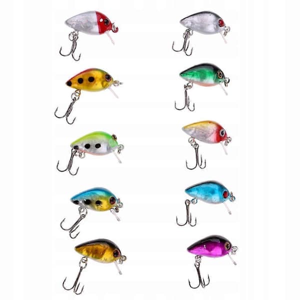 10 stk./parti Små Top Water Fiske Wobblers