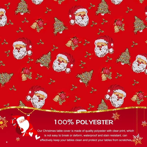 Juleduk, Rød Rektangulær Bordduk Festdekke