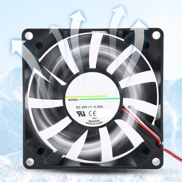 8 cm 24V 0,26A Køleblæser 4800RPM Køler Køleplade til Mainframe Box Syd- og Nordbro