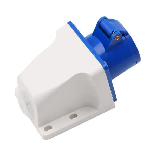 Industrial Socket 16 Amp 3 Pin 220-250V Waterproof IP44 2P+E 3 Phase 16A Suitable for RVs, Caravans, Camper Vans