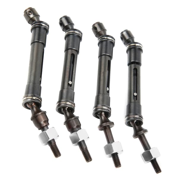 Metal CVD Forreste Bageste Drivaksel Transmissionsaksel med Adapter til TRAXXAS SLASHSilver