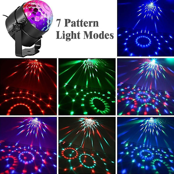 YOUOKLIGHT 7 lysforme LED RGB roterende DJ Disco Party Ball Light/EU stik