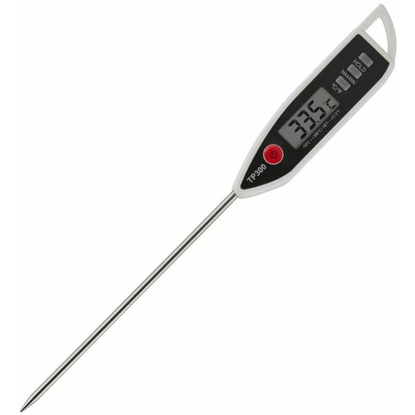 Snabbläsande Kökstermometer med Lång Sond Digital Baktermometer, Röd