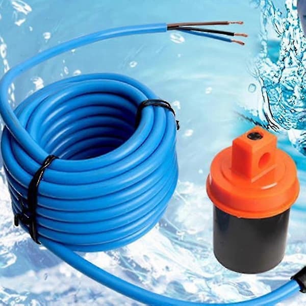 Spildevandsflydekontakt Kraftigt PVC-kabel Pumpestyring til septiktanke Dræningssystem Blå 4M