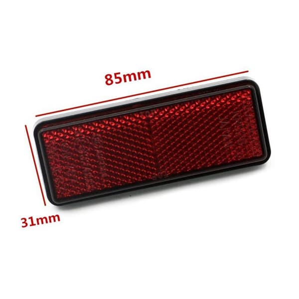 4X Red Tail Light Motorcycle Quad Scooter Bike Reflector Rectangle License Plate for