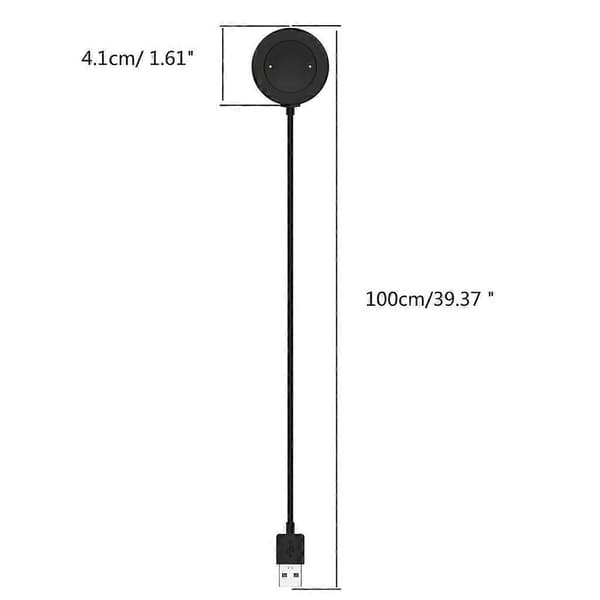 Strømforsyningsadapter Oplader Ladekabel Stativ Dockingstation til Ur GS3/4 en krop Sort_tfrf