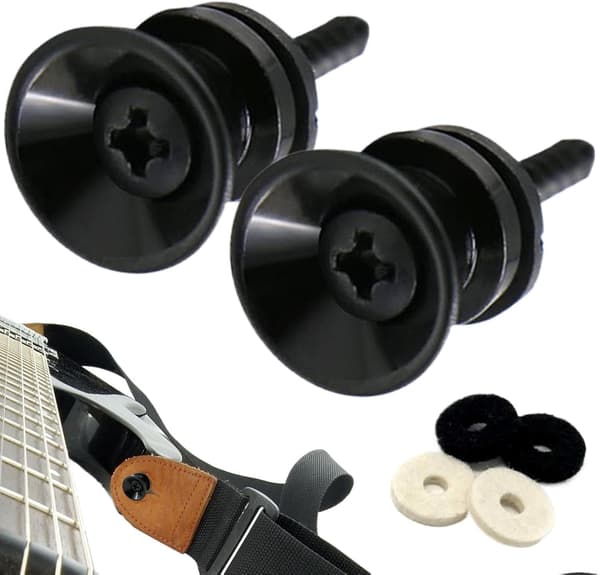Gitarre reimknapper, skruer svart - Schwarz