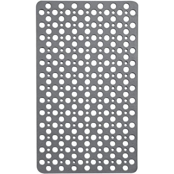 Sklisikker baderomsmatte - Grå - 36x72cm - Vanntett og fallsikker