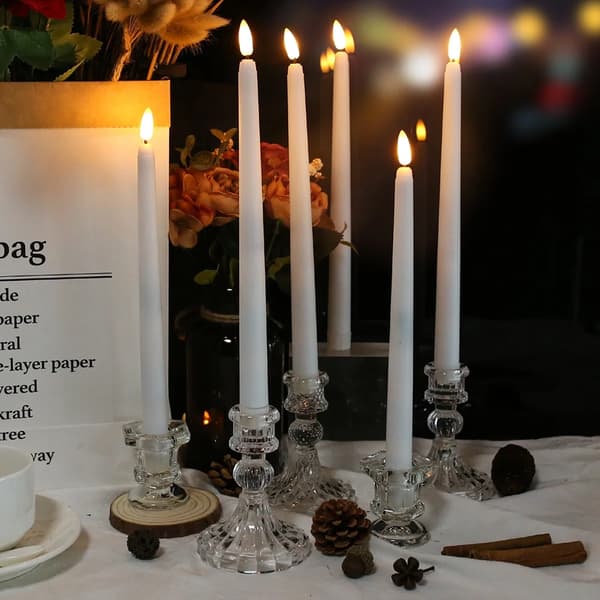 LED Dinner Candles - With Remote Control - Warm White - Flameless - Set of 6