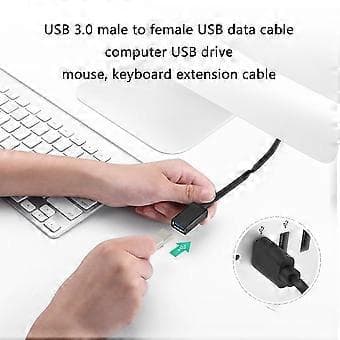 USB 3.0 A to A Extension Cable with Copper Contacts USB Extension Cord for USB Device 1.5m 1.5m