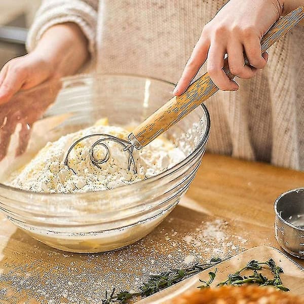 Dansk Dejvips Bageri, 3 stk. Rustfrit Stål Hollandsk Vips Til Kage Dessert Brød Pizza Pasta