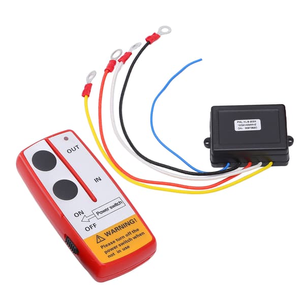 Universal Winch Wireless Remote Control Switch Kit with Receiver 12V 24V for Truck Jeep ATV SUV Red