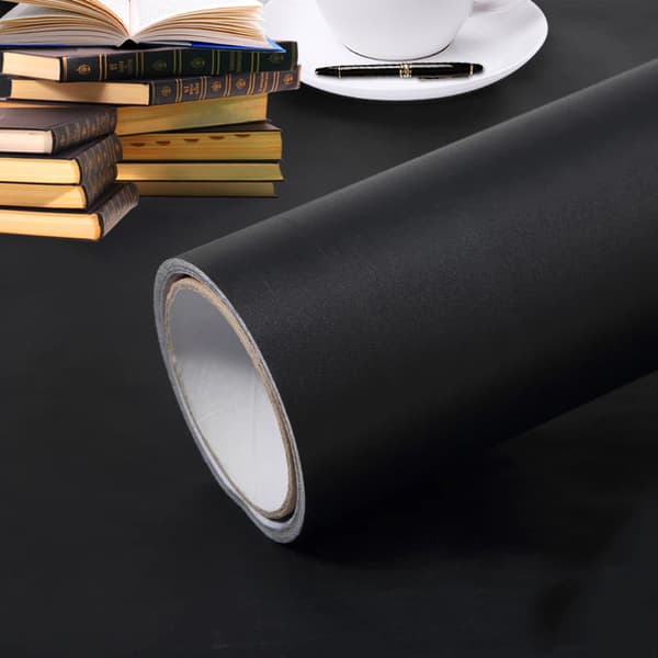 40cm*2m Thick Self-Adhesive PVC Matte Black Wallpaper Bubble-Free