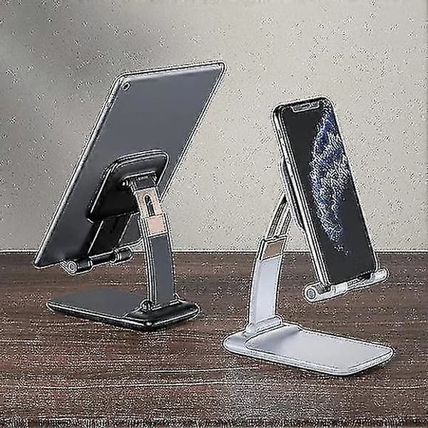Universal Justerbar Metallisk Telefonholder Sammenklappelig Mobiltelefonholder Stativ til iPad Tablet Telefon
