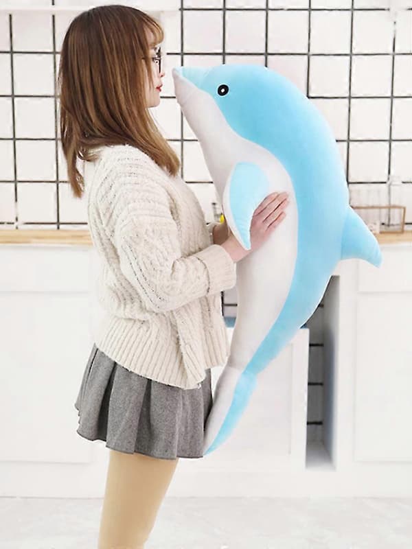 Plysjdyrpose i delfinform (FMY) Blå 30cm Blue 30cm
