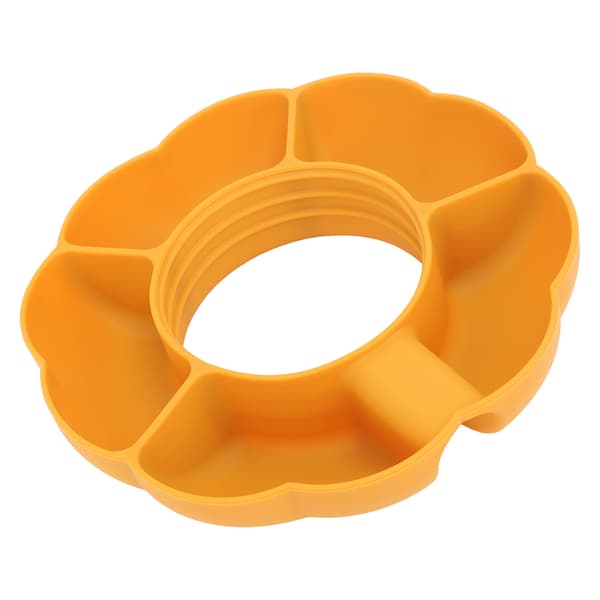 Silikon Delt Serveringsbrett 5 Rom Rund Snacksbeholder for 40oz Kopp Oransje