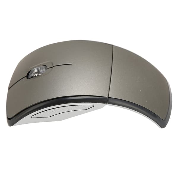 Foldable Wireless Mouse Portable Compact 2.4G Wireless Foldable Mouse 1600dpi Matte Office Gaming Mouse Gray