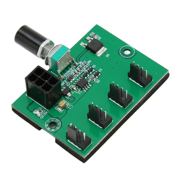 Kabinettvifte Hastighetskontroller Hub DC 12V PWM 4 Kanal Vifteadapter for 4pin 3pin 2pin PC Vifte