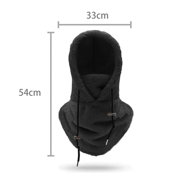 Balaclava Hood with Face and Neck Warmer Black M