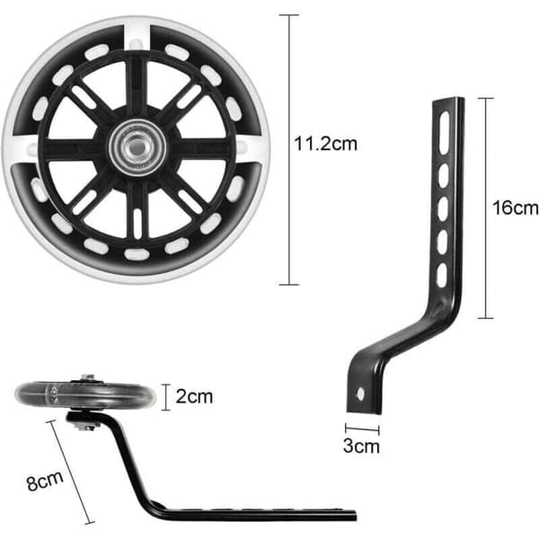 Training Wheels, Kids Bike Stabilizers, Children's Bicycle Stabilizer Wheels, Bicycle Training Wheels, Adjustable Support Wheels, Universal Bicycle Approx.