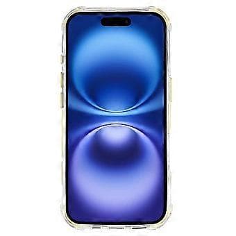 Compatible with iPhone 16 Magnetic Transparent Case Shockproof Hybrid Phone Cover with Camera Lens Frame Kickstand (Gold)