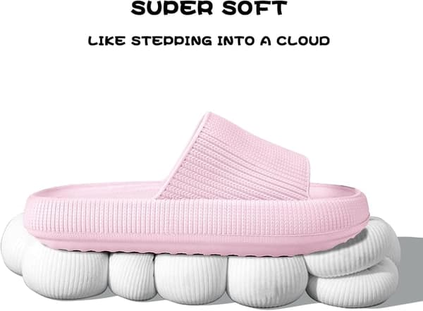 Skridsikre hjemmesko til damer, brusehjemmesko, meget lette, tyk sål, stødabsorberende bløde flip-flops sandaler (pink størrelse 38-39)