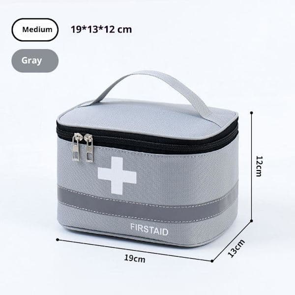 Portable First Aid Bag Home Storage Emergency Kit EVA Bag Grey M Gray M