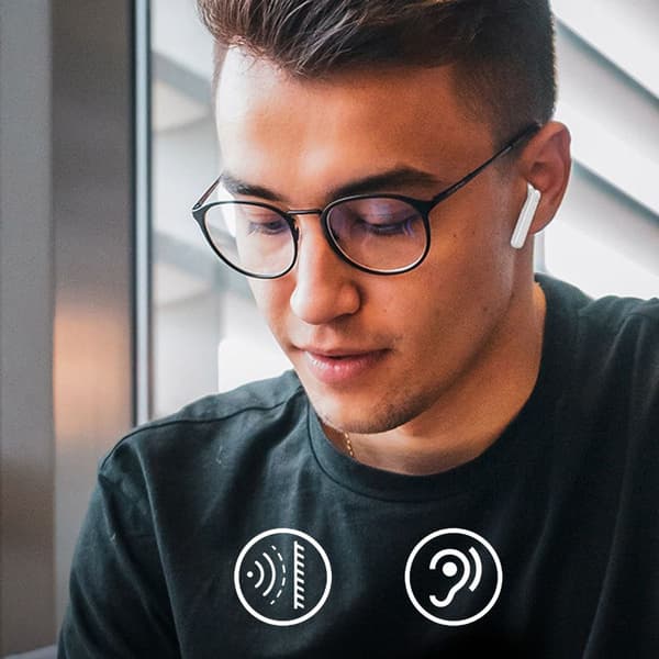 Wireless Earbuds, 5.1 Wireless Headphones, Earbuds with White