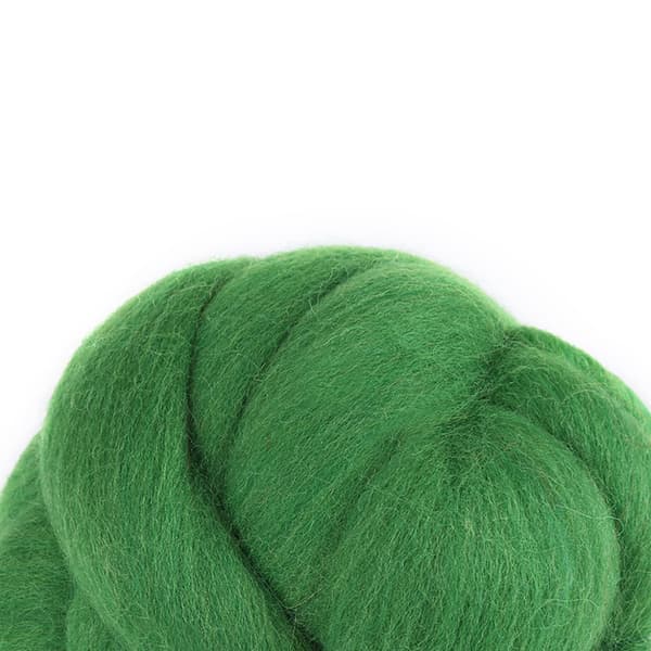 55g Farget Nålefilteull Roving Spinning Søm Trim Håndverksmateriale (Grønn)