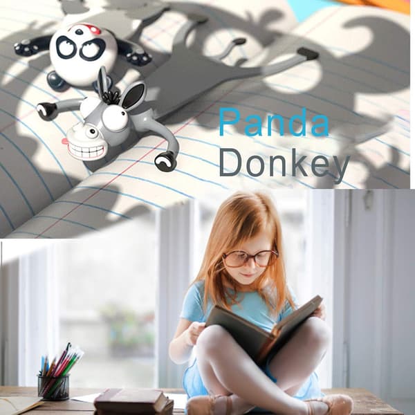 2 stk. søde dyre bogmærker æsel/panda/haj/blæksprutte bogmærke, Wa