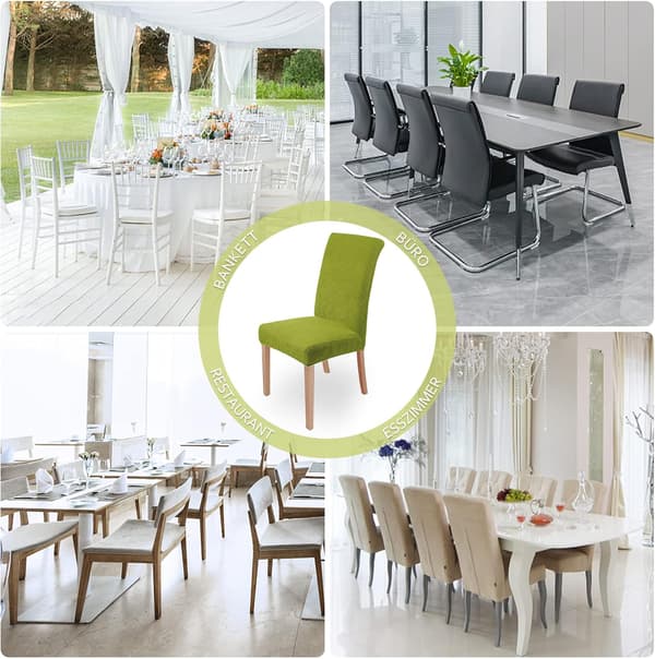 4 stk. stoltrekk, elastiske spisestoltrekk, moderne stol