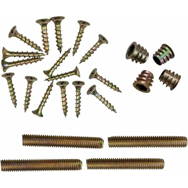 Møbelbenfestplater 4 stk firkantede metallbenfestplater sofafestplater med bolter og skruer for sofaseter sølv 48x48mm