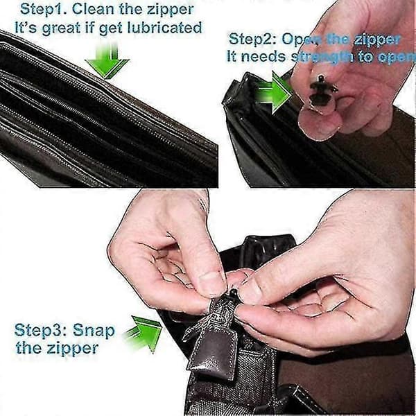 6-pack Fixed Zipper Pullers - Zipper Slider Repair, Instant Zipper Kit - Removable Rescue Replacement Bag brown brown