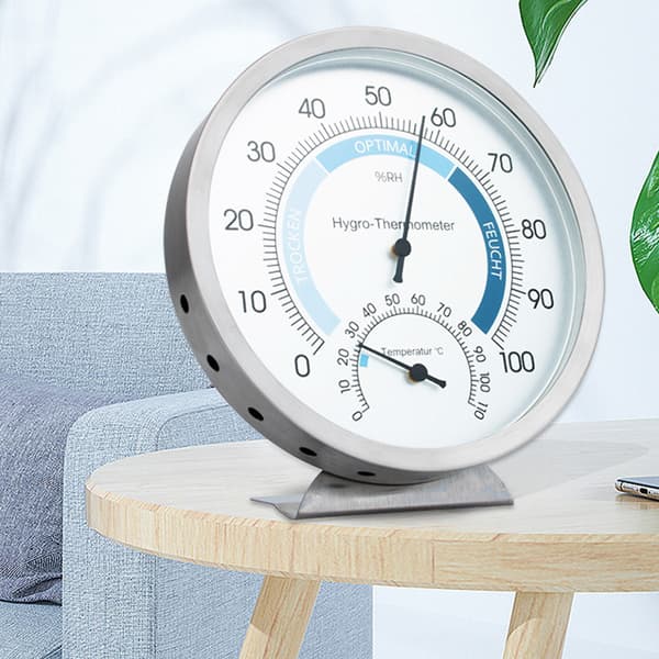 Chic inomhus hygrometer termometer, analog display för temperatur- och fuktighetskontroll, dekorativ inomhustermometer för bastu- och ångbadsbruk