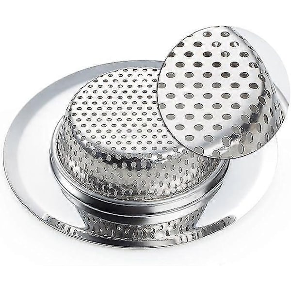 2-pack Drain Strainers, Small/7cm Stainless Steel-WELLNGS