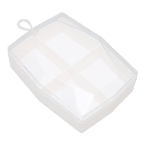 Makeup Sponge Case with 4 Compartments, Dustproof Clear Lid, Geometric Shapes, Powder Puff Holder