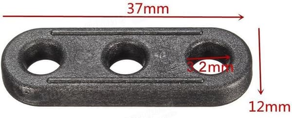 Sett med 10 3-hulls taustrammere for utendørs camping - taustrammere for telt, campingtilbehør, svart, One size -
