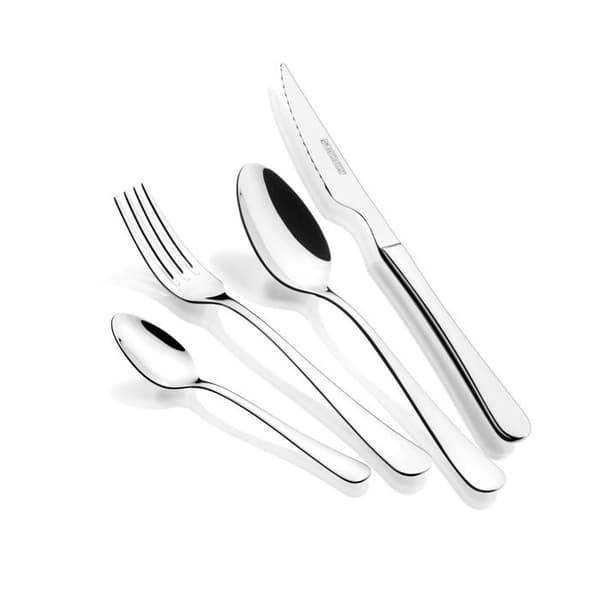 Bestickset - Monix - Rostfritt stål - 24 delar - Tål diskmaskin - Blank finish grå