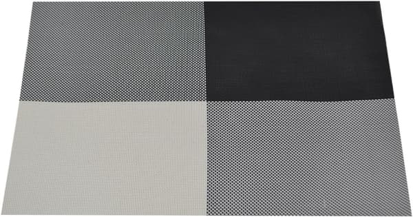 45 x 30 cm Uusi ruudullinen PVC/PET-pöytätabletti pm419, 6 mustan setti -
