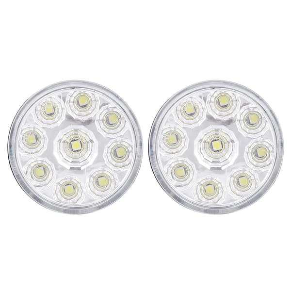 5050 9LED Runde Tåkelys Kjørelys DRL Universal for Bil