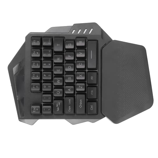 Enhands gamingtangentbord 2.4G trådlöst med RGB-belysning, ABS, 35 tangenter för dator