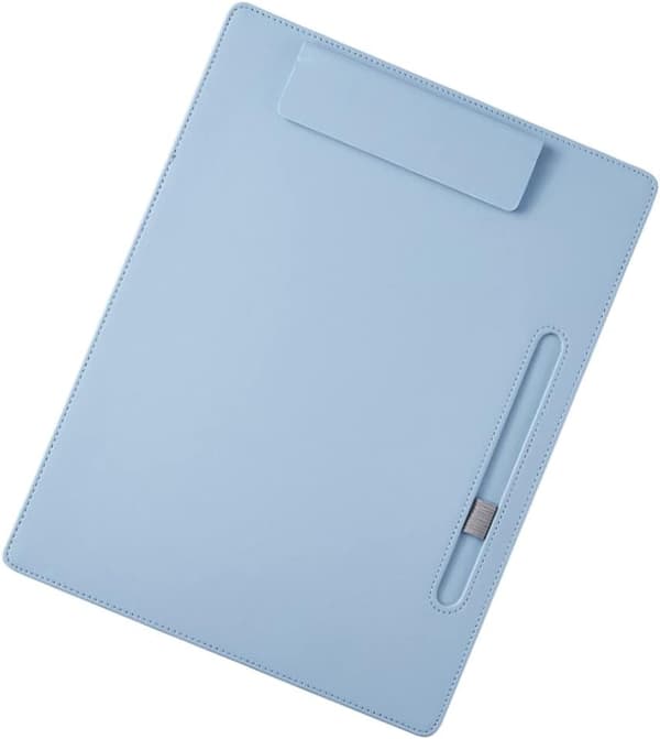 File Folder with Pen Holder A4 Office Folder Document Folder for Office Business School Laboratory Office Supplies (Sky Blue)