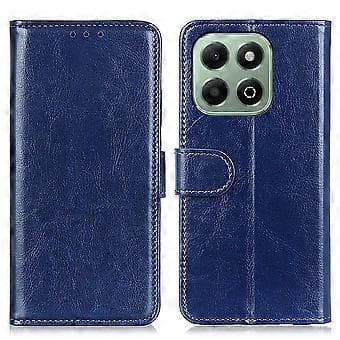 For Honor X6b 4G Deksel Crazy Horse Tekstur PU Lær Telefonstativ Beskyttelse Style C