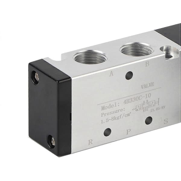 Pneumatisk Manuell Kontrollventil 5 Porter 3 Posisjoner Håndspakventil 0~0.8Mpa (4H330C-10)